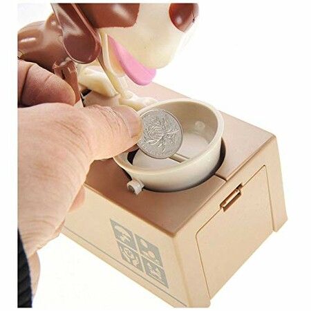 My Dog Piggy Bank - Robotic Coin Munching Toy Money Box Automated Puppy Stealing Coin Bank, Money Box