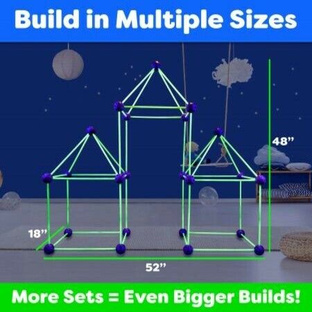 85pcs Building Toys Indoor Outdoor Play Tent for Kids