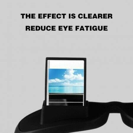 Lazy Glasses Prism Glasses Horizontal Glasses  Prism Periscope Lie Down Eyeglasses for Reading and Watch TV in Bed Unisex