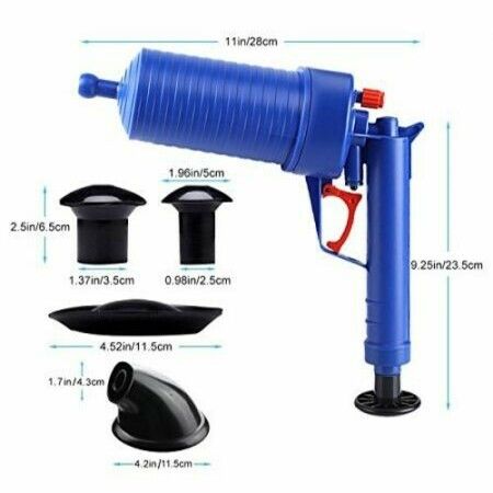 Air Drain Blaster, Sink Plunger, Air Power Toilet Plunger, Manual Pump Cleaner,Pipe Blaster, High Pressure Plunger for Bath/Toilet/Sink/Floor Drain/Kitchen Clogged Pipe