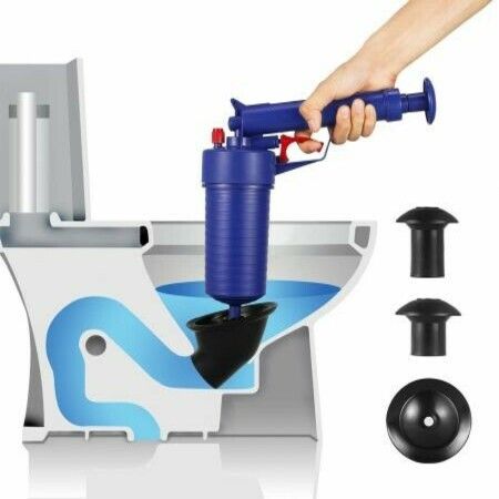 Air Drain Blaster, Sink Plunger, Air Power Toilet Plunger, Manual Pump Cleaner,Pipe Blaster, High Pressure Plunger for Bath/Toilet/Sink/Floor Drain/Kitchen Clogged Pipe