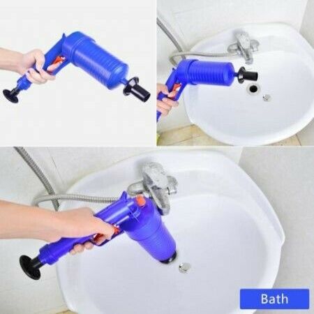 Air Drain Blaster, Sink Plunger, Air Power Toilet Plunger, Manual Pump Cleaner,Pipe Blaster, High Pressure Plunger for Bath/Toilet/Sink/Floor Drain/Kitchen Clogged Pipe