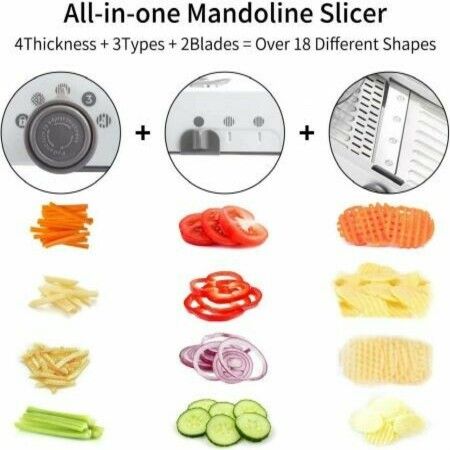 Stainless Steel Vegetable Julienner Mandoline Slicer  Adjustable Safe Grater Blades Vegetable Cutter Mandoline Slicer