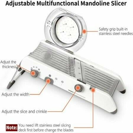 Stainless Steel Vegetable Julienner Mandoline Slicer  Adjustable Safe Grater Blades Vegetable Cutter Mandoline Slicer