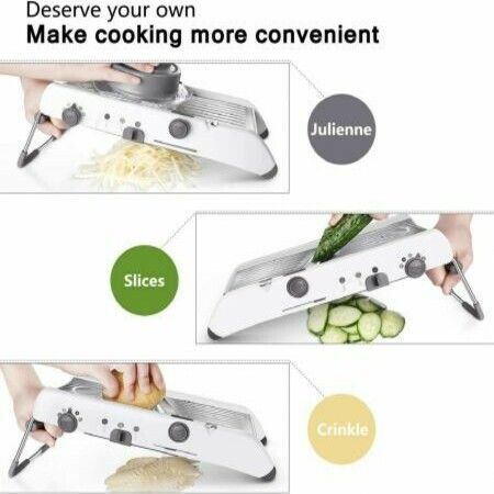 Stainless Steel Vegetable Julienner Mandoline Slicer  Adjustable Safe Grater Blades Vegetable Cutter Mandoline Slicer