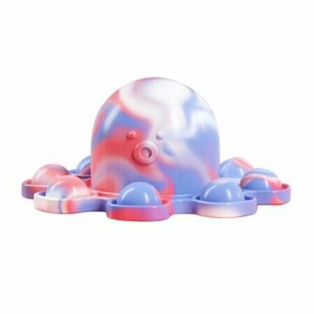 Reversible Octopus Push Pop Bubble Fidget Toy, Flip Cute and Small Octopus Squeeze Sensory Tools to Relieve Emotional Stress for Kids Adults, 4pcs