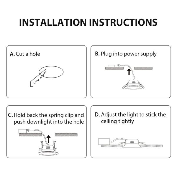 10x LED Downlight Kit Ceiling Bathroom Tri-colour CCT Changeable Dimmable Downlights 9W 90MM