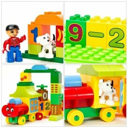 50PCS Learning and Counting Train Set Building Kit COMPATIBLE WITH LEGO My First Number Train 10847