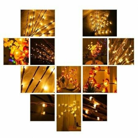 2PCS LED Phalaenopsis 77CM Branch Lights For Thanksgiving Party Christmas Decorative Lights