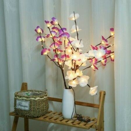 2PCS LED Phalaenopsis 77CM Branch Lights For Thanksgiving Party Christmas Decorative Lights