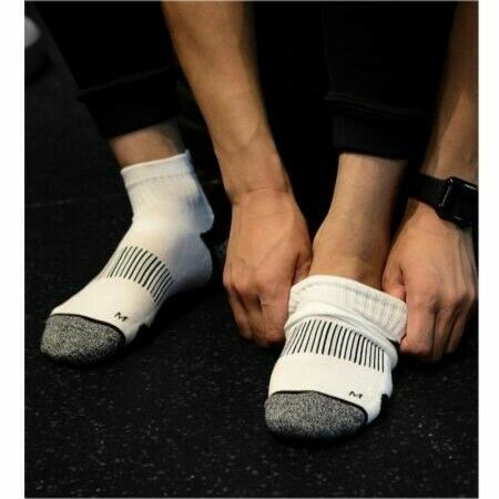 5Packs Men's Athletic Ankle Socks with Heel Tab  COLOURS MIX Size 9-11