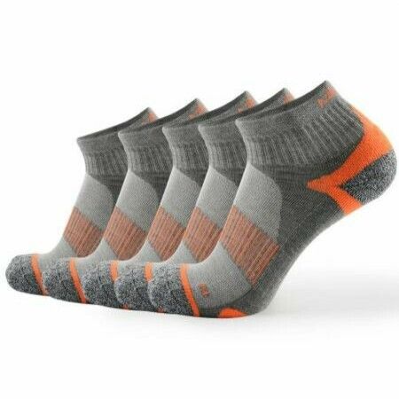 5Packs Men's Athletic Ankle Socks with Heel Tab  COLOURS MIX Size 9-11