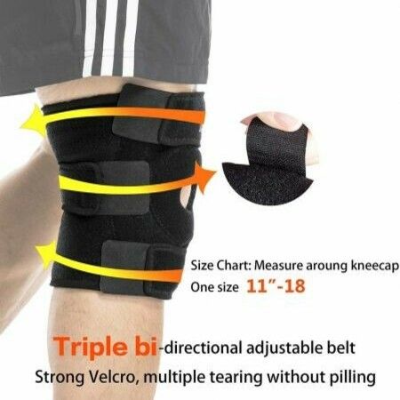 Knee Brace Open Patella Stabilizer Neoprene Knee Support for Men Women Running Basketball Meniscus Tear Arthritis Joint Pain Relief ACL