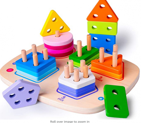 Wooden Educational Toys for 3 4 5 Year Old Boys Girls Toddler