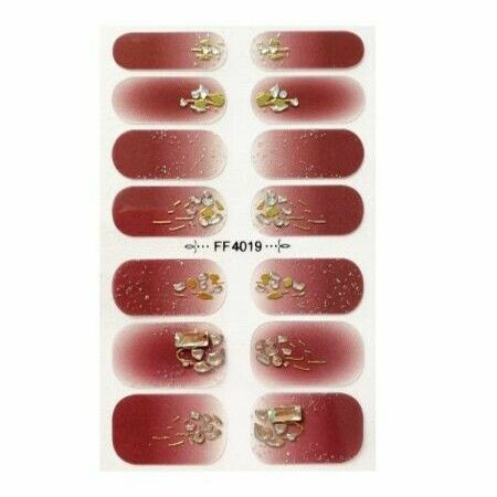 9 Sheets 5D Nail Art Stickers,Water Transfer Full Wraps Rhinestone For Acrylic Nails