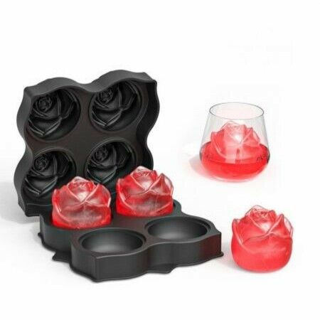 Rose Ice Cube Trays Flexible 3D Silicone Mold