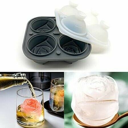 Rose Ice Cube Trays Flexible 3D Silicone Mold