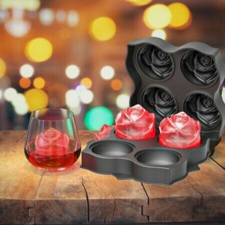 Rose Ice Cube Trays Flexible 3D Silicone Mold