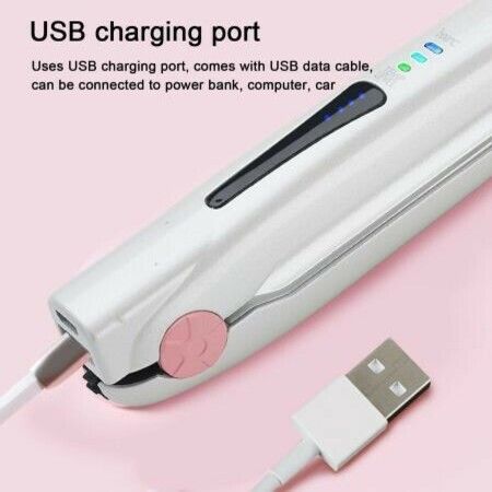 2 in 1 Cordless Hair Straightener and Curler, Travel Ceramic Mini Flat Iron USB Charging