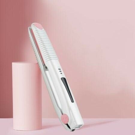 2 in 1 Cordless Hair Straightener and Curler, Travel Ceramic Mini Flat Iron USB Charging