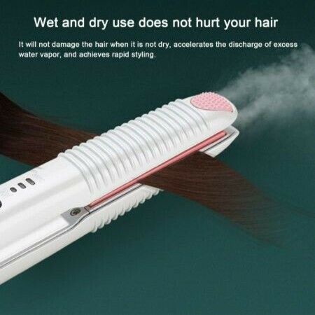 2 in 1 Cordless Hair Straightener and Curler, Travel Ceramic Mini Flat Iron USB Charging