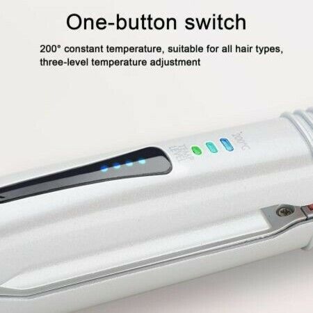 2 in 1 Cordless Hair Straightener and Curler, Travel Ceramic Mini Flat Iron USB Charging