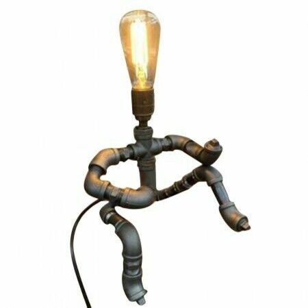 Steampunk Style Table Lamp - Guitar Player Retro Style Robot Table Lamp