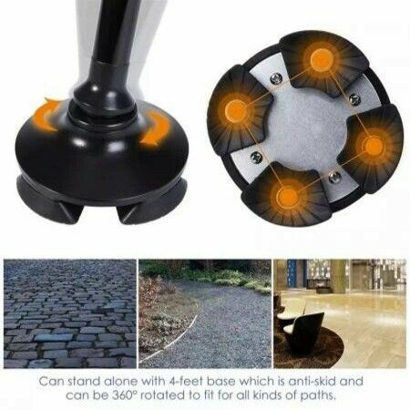LED Walking Cane for Seniors Collapsible Telescopic Folding Elder Crutches Trusty Sticks with Bright Light for Mobility Aid