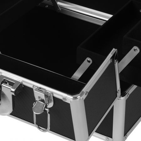 Makeup Case Professional Makeup Organiser 7 in 1 Trolley Black White