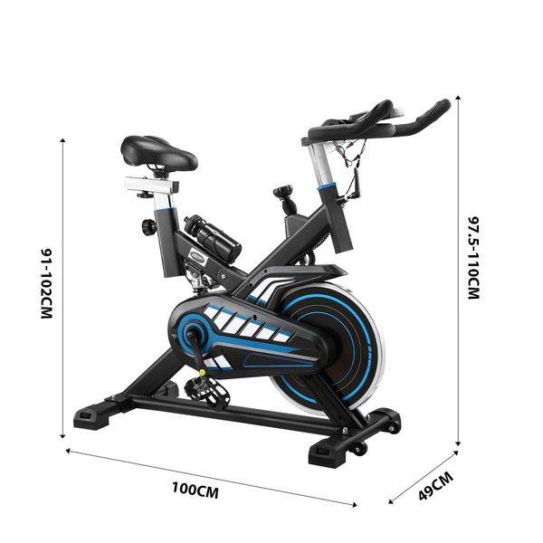 Genki Magnetic Exercise Bike Stationary Spin Bike Home Gym Bicycle Equipment Indoor Cycling with LCD