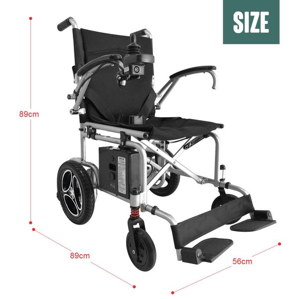 Folding Lightweight Electric Power Wheelchair Self-propelled Motorized Chair 