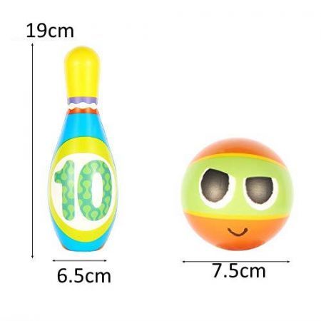 10 Multicolor Soft Foam Bowling Pins  Early Learning, Educational,