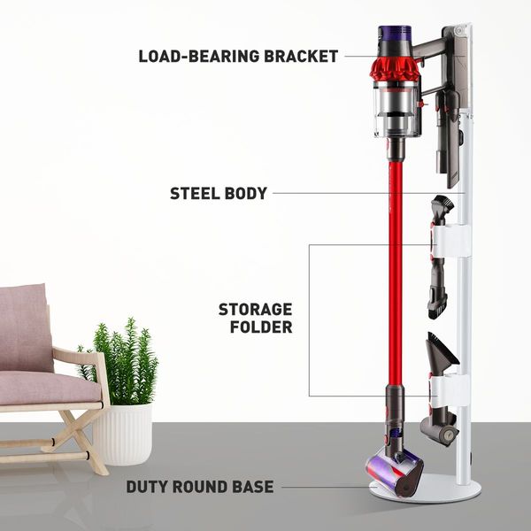 Vacuum Cleaner Stand Accessory Rack Freestanding Wire Organiser Dyson V7 V8 V10 V12 V15 DC30 DC59 DC62