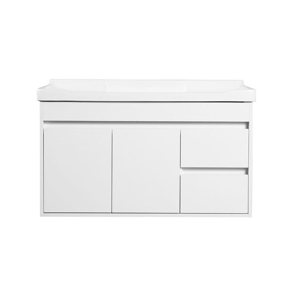 90cm Bathroom Vanity Wall Cabinet Sink Basin Cupboard Storage Unit White