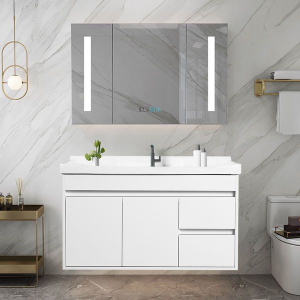 90cm Bathroom Vanity Wall Cabinet Sink Basin Cupboard Storage Unit White