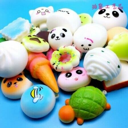 Slow Rising 10 pcs Soft Squishy Stress Relief Squeeze Toy for Boys and Girls Item Randomly Send (Blind box)