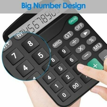 Calculator, Standard Function Desktop Calculator, Black