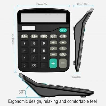 Calculator, Standard Function Desktop Calculator, Black