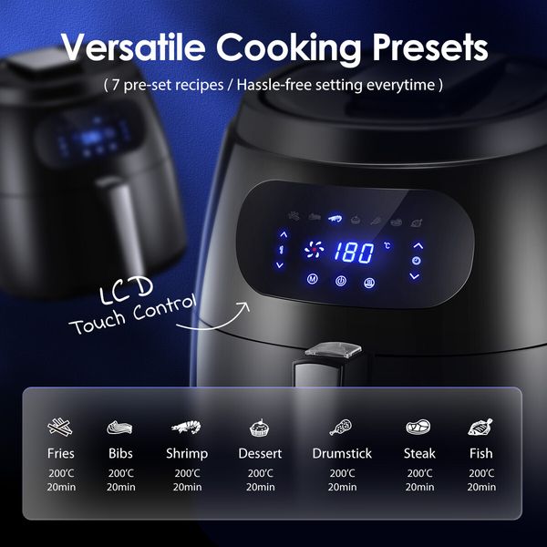 Maxkon 1800W 8.5L Air Fryer Touch Control Frying Food Kitchen Appliance Non-Oil Food Maker 