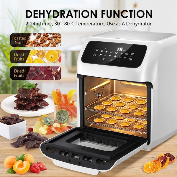 Maxkon Air Fryer Oven 12L 1800W Electric Kitchen Appliances Tilt LED Digital Touchscreen 12 in 1