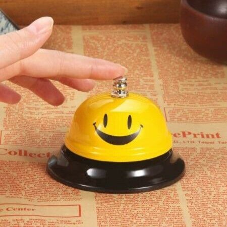 Call Bell, Service Bell for The Porter Kitchen Restaurant Bar Classic Concierge Hotel (3.3 Inch Diameter) (Yellow A)