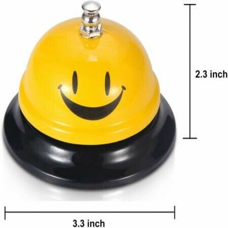 Call Bell, Service Bell for The Porter Kitchen Restaurant Bar Classic Concierge Hotel (3.3 Inch Diameter) (Yellow A)