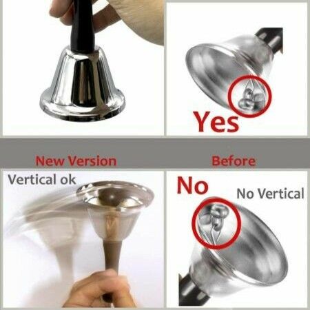 Silver Steel Hand Bell for Wedding Events Decoration, Call Bell, Alarm, Jingles (1 Pc Silver)