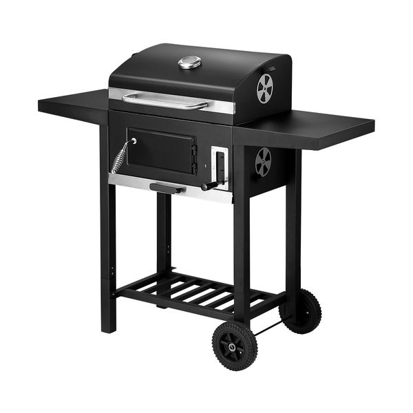 Aluminium Charcoal BBQ Grill Trolley Portable Cooking Grill Outdoor Barbecue Set for Picnic Patio Backyard Cooking