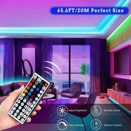 Led Strip Lights 15M 5050 RGB 270 LEDs Color Changing Lights with APP Control Sync with Music