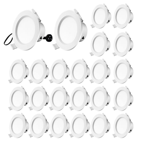 24x LED Downlight Kit 9W 90MM Ceiling Bathroom CCT Changeable Colour Dimmable Downlights