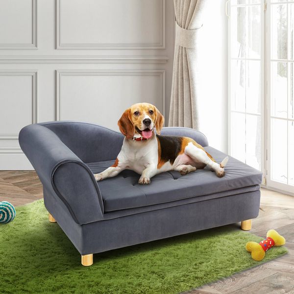 Pet Dog Bed Cat Sofa Puppy Couch Doggy Chaise Soft Lounge Furniture Flannelette Removable Cushion 98x54.5x48CM