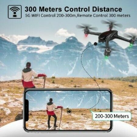 5G WiFi FPV With 1080P HD Camera 6-axis Gyro Altitude Hold Mode Brushless RC Helitcopter