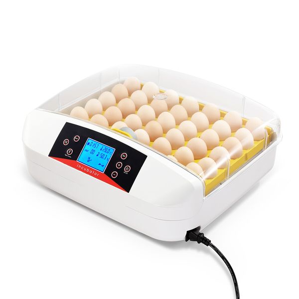 Automatic 42 Egg Incubator Digital Hatching Chicken Pigeon Quail Eggs Hatcher with LED Candle Lamps