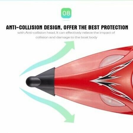 High-Speed 35km/h 200M Control Distance Cooling Overturn Reset pull fishnet Speedboat 2 batteries